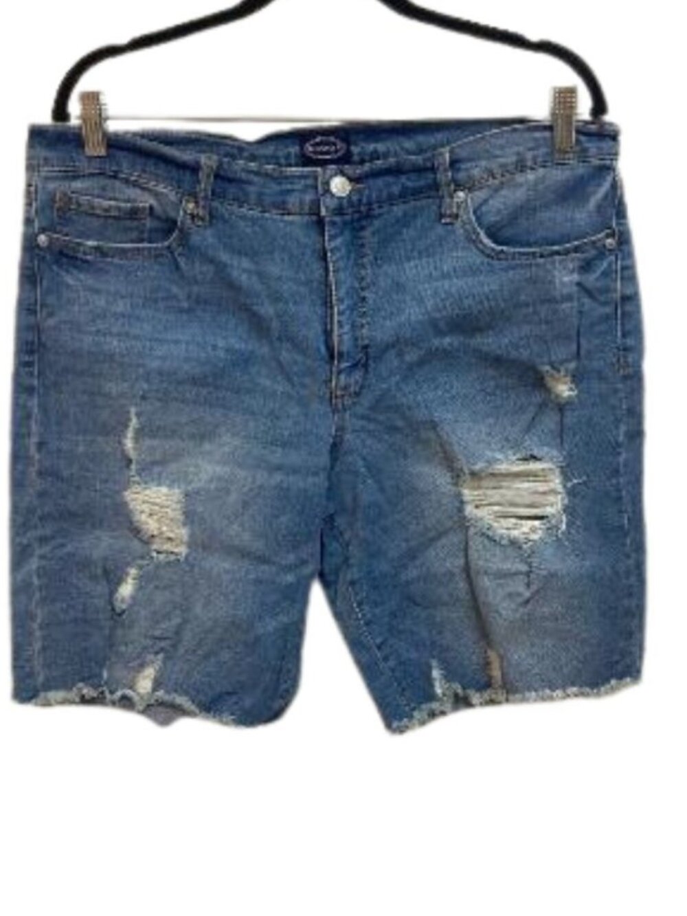 Scoop Distressed Jean Shorts Zipper Fly Size 14